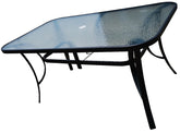 Seasonal Trends 50662 Outdoor Dining Table, 60 x 38 in W, 34 x 15 mm D, 28.56 in H, Steel Frame, Rectangular Table